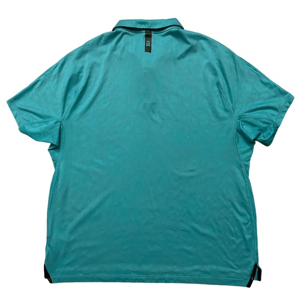 Nike Polo Shirt Mens Size XL Tiger Woods Collection ADV Golf Snap Button Green - Picture 2 of 7